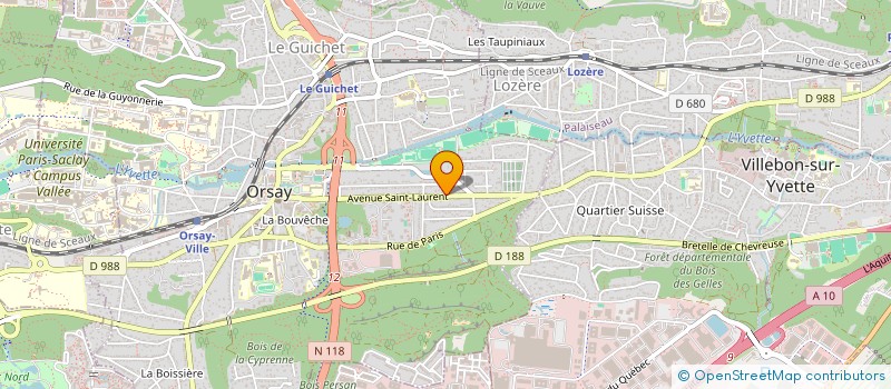 localisation de l'entreprise SCIENTARTPHIE ENVIRONNEMENT à ORSAY