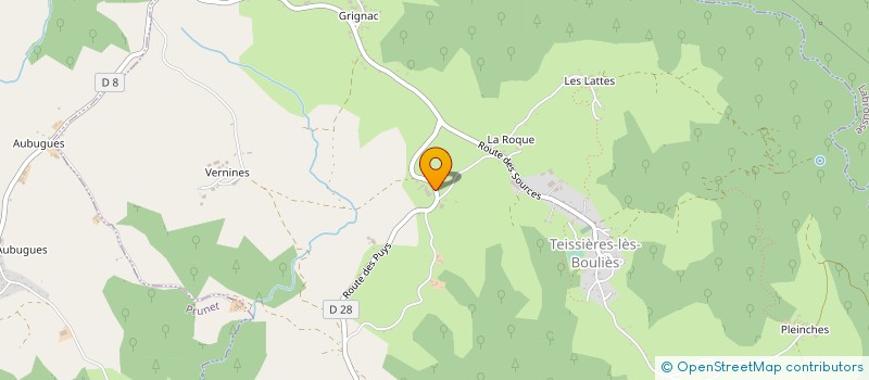 localisation de l'entreprise SCIERIE 3B à TEISSIERES-LES-BOULIES
