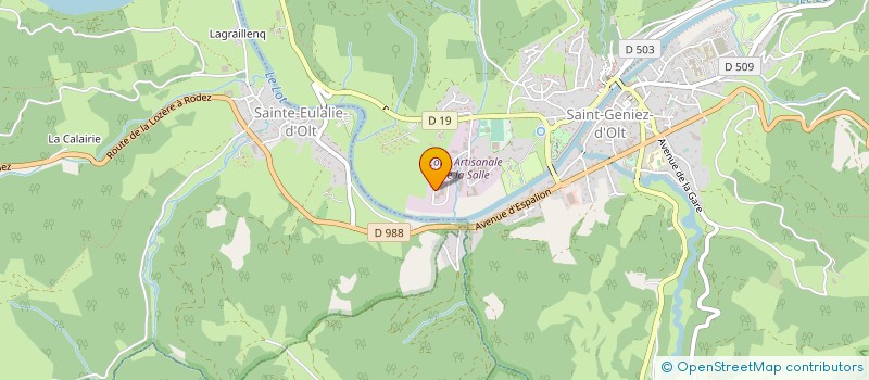 localisation de l'entreprise SCIERIE ALIQUOT à SAINT GENIEZ D'OLT ET D'AUBRAC