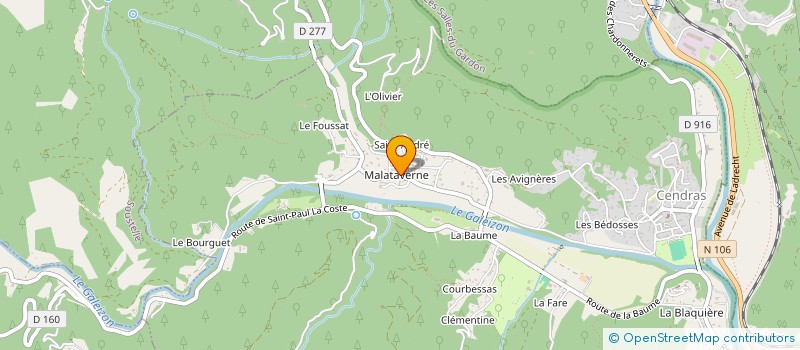 localisation de l'entreprise SCIERIE AUDIGIER à CENDRAS