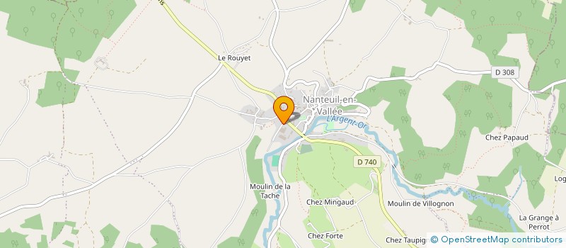 localisation de l'entreprise SCIERIE BALUTEAU à NANTEUIL-EN-VALLEE