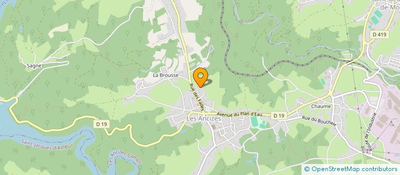 localisation de l'entreprise SCIERIE BARSSE  LES ANCIZES COMPS