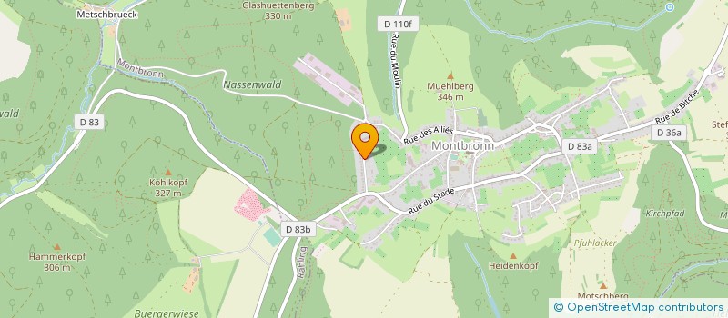 localisation de l'entreprise SCIERIE BERNARD RIMLINGER à MONTBRONN