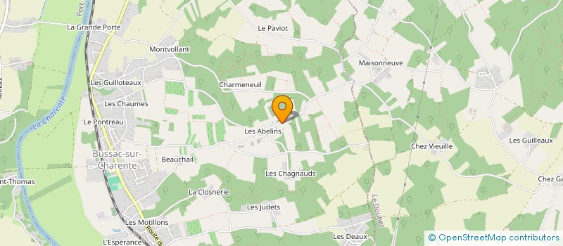 localisation de l'entreprise SCIERIE BRUNETEAU à BUSSAC-SUR-CHARENTE