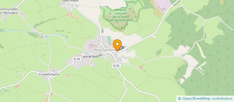 localisation de l'entreprise SCIERIE CHAUVIN FRERES à MIGNOVILLARD