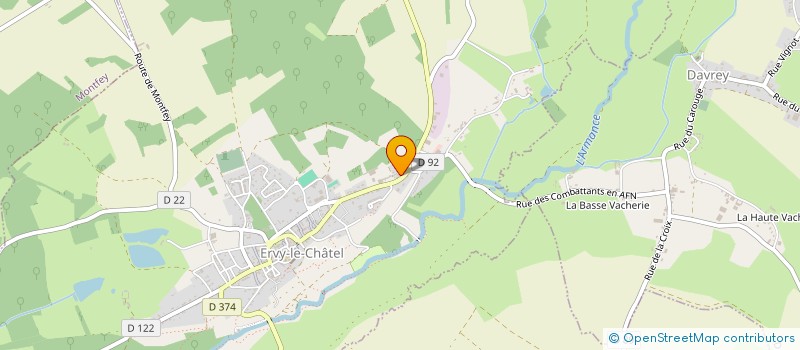 localisation de l'entreprise SCIERIE COLLIGNON à ERVY-LE-CHATEL