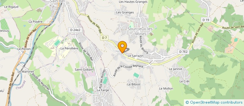 localisation de l'entreprise SCIERIE DE L OUEST LYONNAIS à SAINT-PIERRE-LA-PALUD