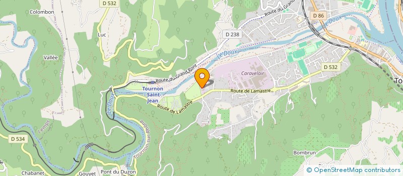 localisation de l'entreprise SCIERIE DE LA VALLEE DU DOUX à TOURNON-SUR-RHONE