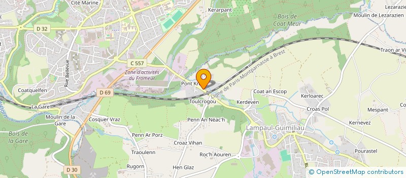 localisation de l'entreprise SCIERIE DE LANDI à LANDIVISIAU