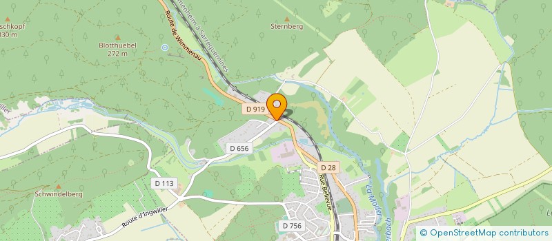 localisation de l'entreprise SCIERIE DES 4 VENTS  INGWILLER