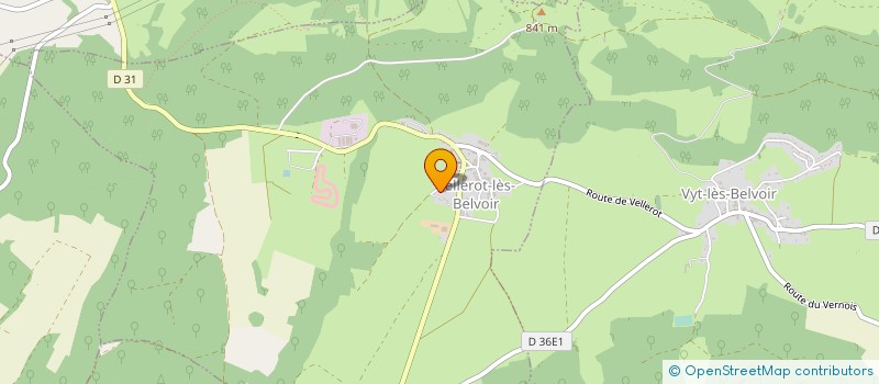 localisation de l'entreprise SCIERIE DU GROS CHENE à VELLEROT-LES-BELVOIR
