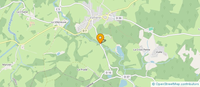 localisation de l'entreprise SCIERIE DU PONT DU VALLEREIX  VALLIERE