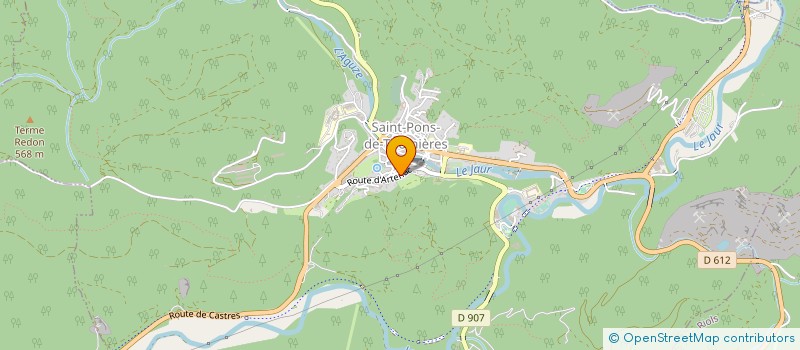 localisation de l'entreprise SCIERIE ET CHARPENTES DES AVANTS MONTS  SAINT-PONS-DE-THOMIERES