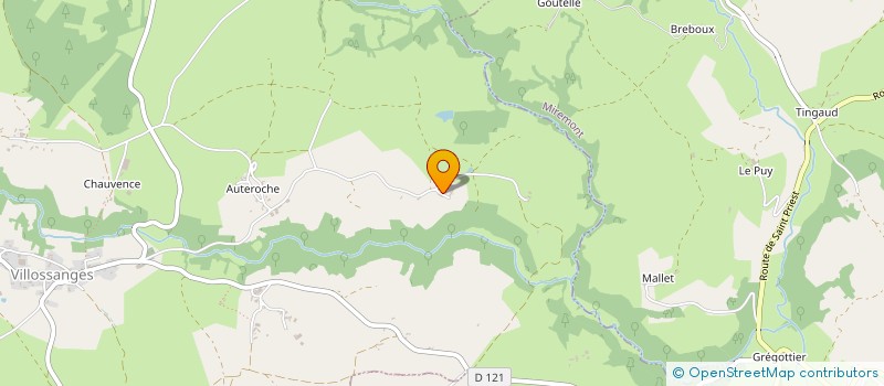 localisation de l'entreprise SCIERIE EXPLOITATION FORESTIERE BUISSON  VILLOSSANGES