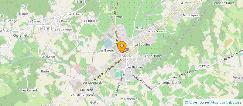 localisation de l'entreprise SCIERIE GRENIER à MACLAS