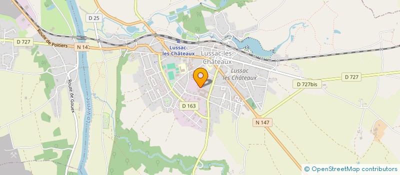 localisation de l'entreprise SCIERIE JACQUET à LUSSAC-LES-CHATEAUX