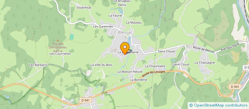 localisation de l'entreprise SCIERIE LABOURIER à BLESSAC