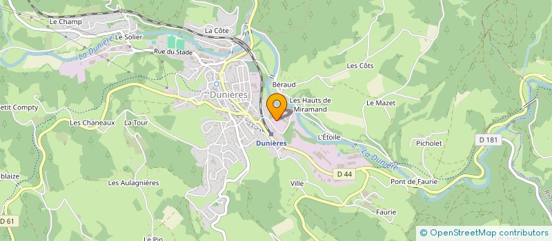 localisation de l'entreprise SCIERIE LES RESINEUX DU VELAY à DUNIERES