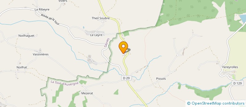 localisation de l'entreprise SCIERIE LIMOZIN  LA TOUR-D'AUVERGNE