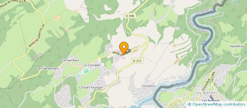 localisation de l'entreprise SCIERIE MOUGIN DES MAJORS à VILLERS-LE-LAC