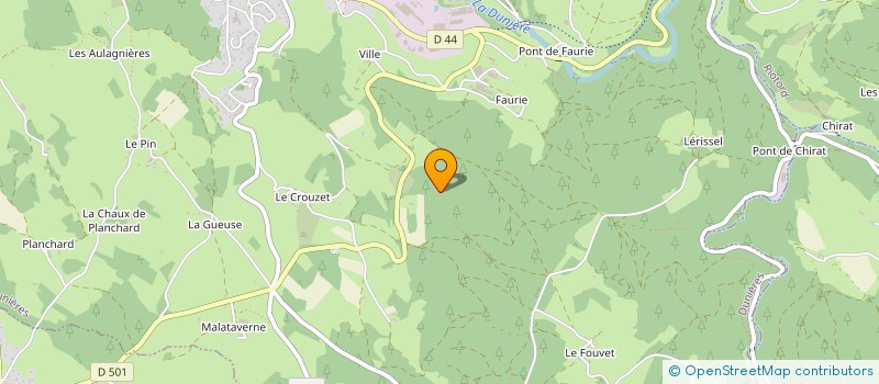 localisation de l'entreprise SCIERIE MOULIN à DUNIERES