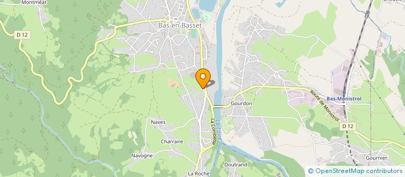 localisation de l'entreprise SCIERIE OLLIER ET CIE à BAS-EN-BASSET