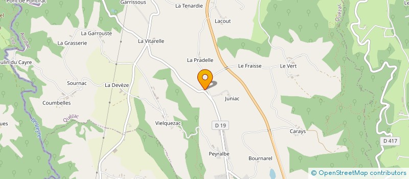 localisation de l'entreprise SCIERIE QUEZAC à QUEZAC