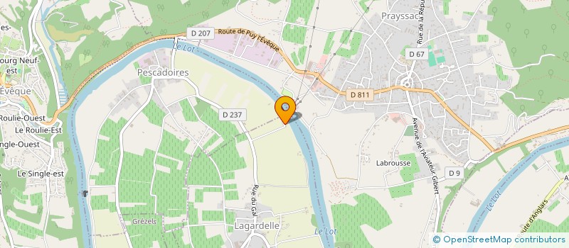 localisation de l'entreprise SCIERIE RAJADE à PRAYSSAC