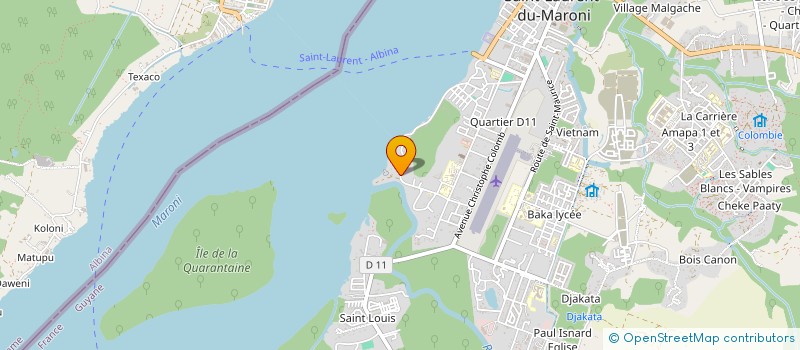 localisation de l'entreprise SCIERIE TRAVAUX EXPLOITATION FORESTIERE SAINT LAURENT à SAINT-LAURENT-DU-MARONI