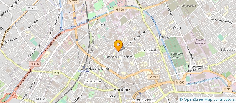 localisation de l'entreprise SCIETEL  ROUBAIX