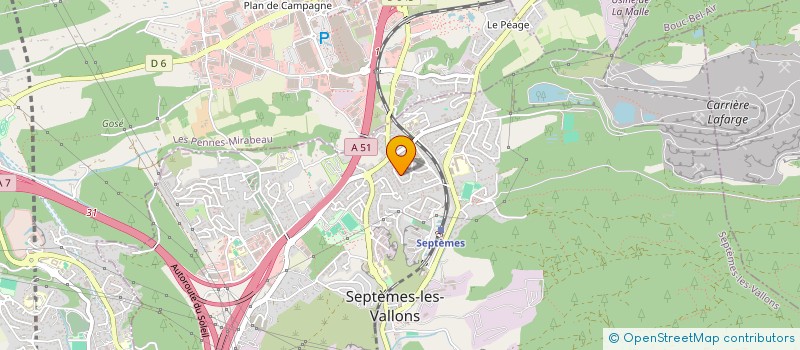 localisation de l'entreprise SCIF SCI D'INV FONCIER à SEPTEMES LES VALLONS