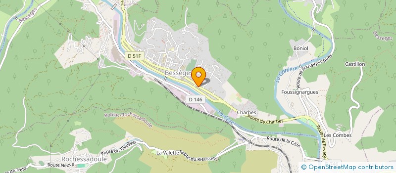 localisation de l'entreprise SCIFOREL SCIAGES FORETS LANGUE à BESSEGES