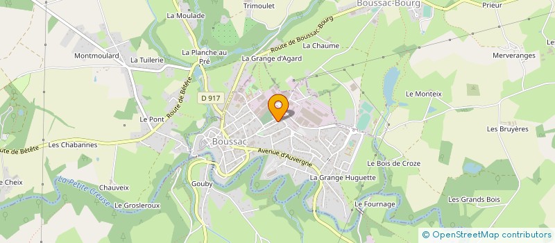 localisation de l'entreprise SCIG DU 37 AV PIERRE LEROUX à BOUSSAC