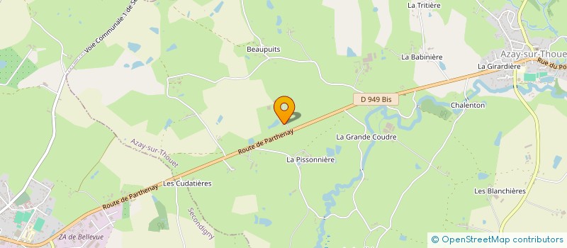 localisation de l'entreprise SCIGP DU ROCHER  AZAY-SUR-THOUET