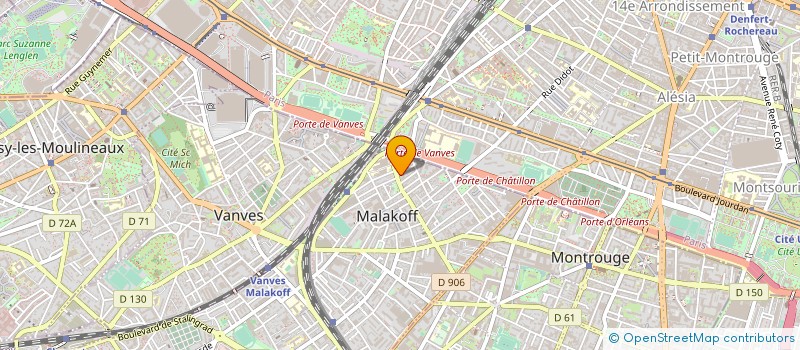 localisation de l'entreprise SCINNOV à MALAKOFF