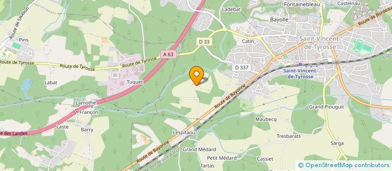 localisation de l'entreprise SCL  SAINT-VINCENT-DE-TYROSSE