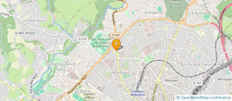 localisation de l'entreprise SCM 2BMS à LIMOGES
