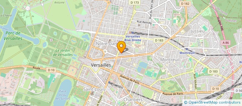 localisation de l'entreprise SCM à VERSAILLES