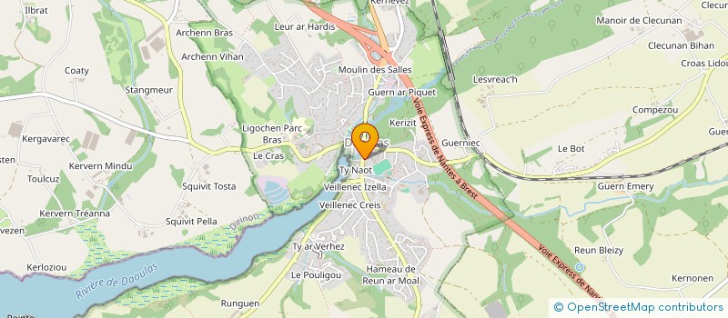 localisation de l'entreprise SCM 8 ROUTE DE QUIMPER  DAOULAS