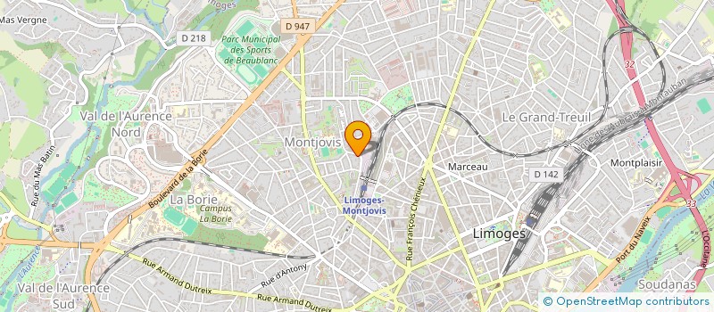 localisation de l'entreprise SCM à LIMOGES