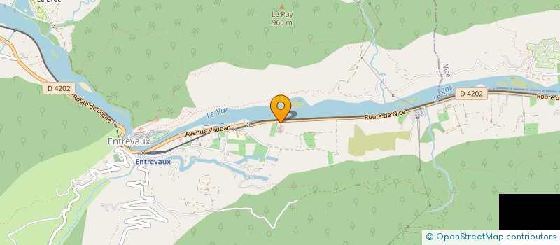 localisation de l'entreprise SCM  ENTREVAUX