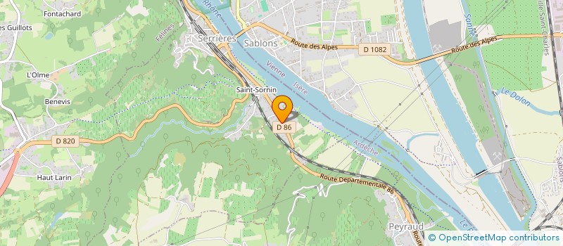 localisation de l'entreprise SCM  SERRIERES