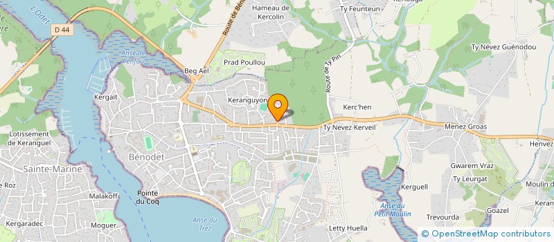 localisation de l'entreprise SCM ABALLEA-DANIEL-FUEYO-POTIER  BENODET