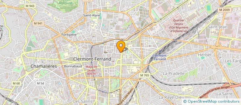 localisation de l'entreprise SCM ACTIVITE KINE OSTEO SPORT AKOS à CLERMONT-FERRAND