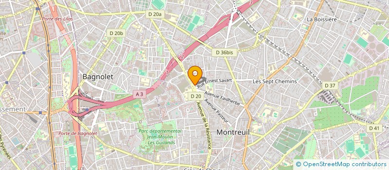 localisation de l'entreprise SCM ADN  MONTREUIL