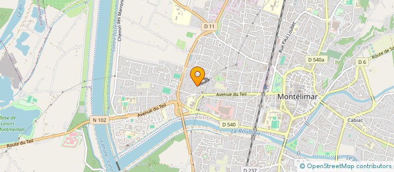 localisation de l'entreprise SCM AFB DENTAIRE  MONTELIMAR