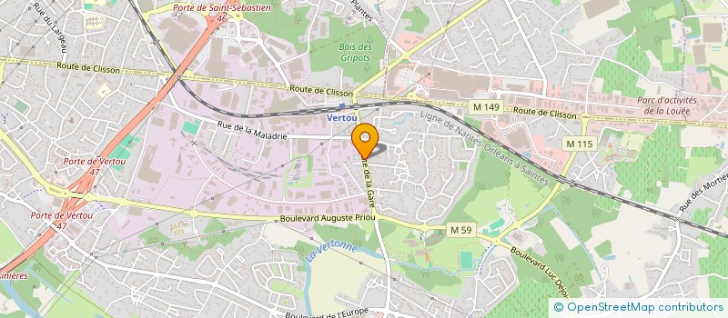 localisation de l'entreprise SCM AGP à VERTOU