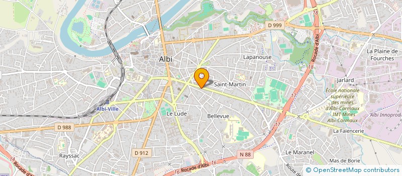 localisation de l'entreprise SCM AJC KINES à ALBI