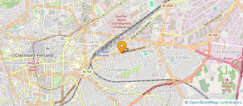 localisation de l'entreprise SCM ANATOLE FRANCE à CLERMONT-FERRAND