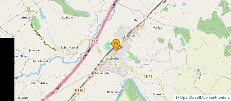 localisation de l'entreprise SCM ANDRIEU - LACAZE  REALVILLE